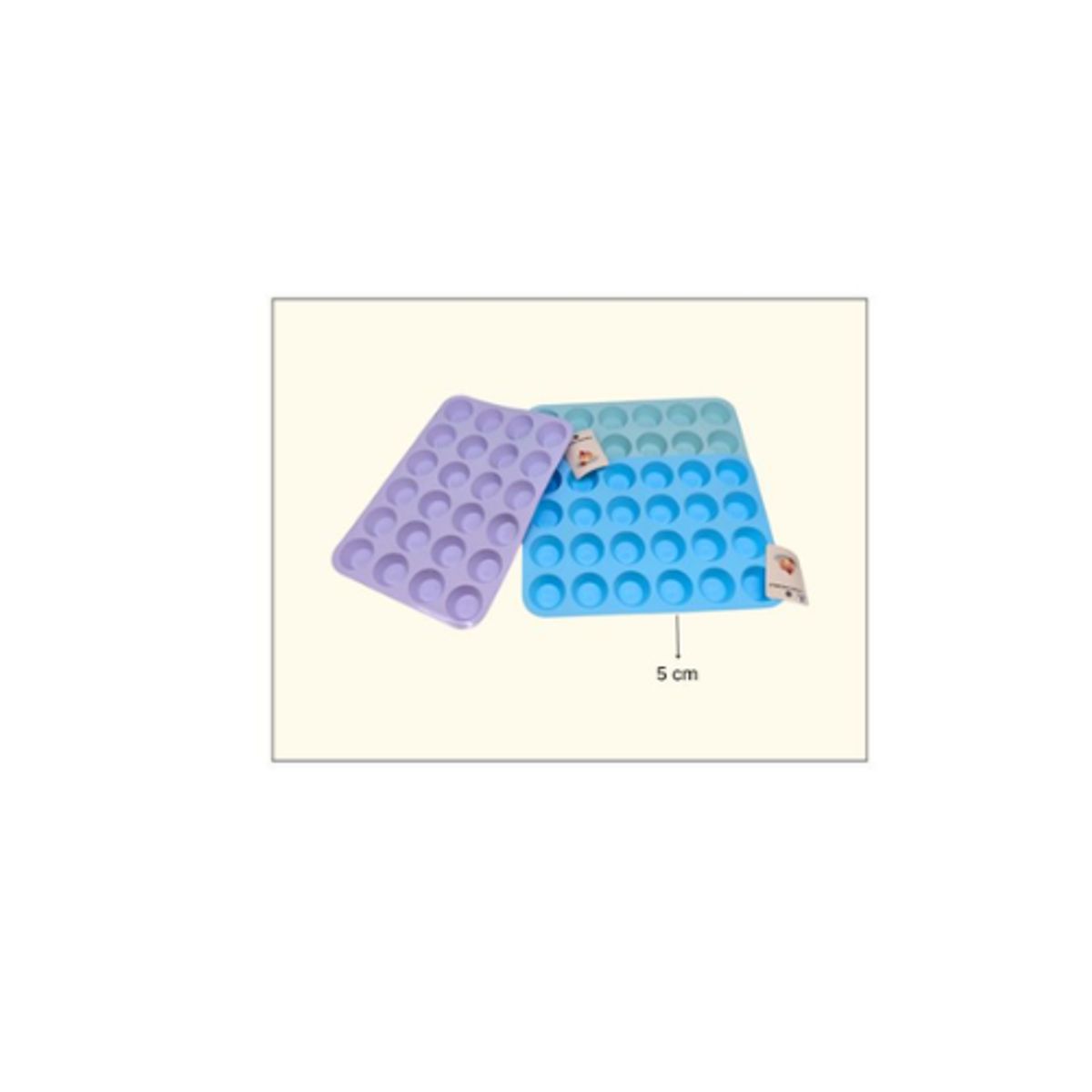 GENERICO - Molde Grande 24 Cupcakes 5cm  12 Unidades