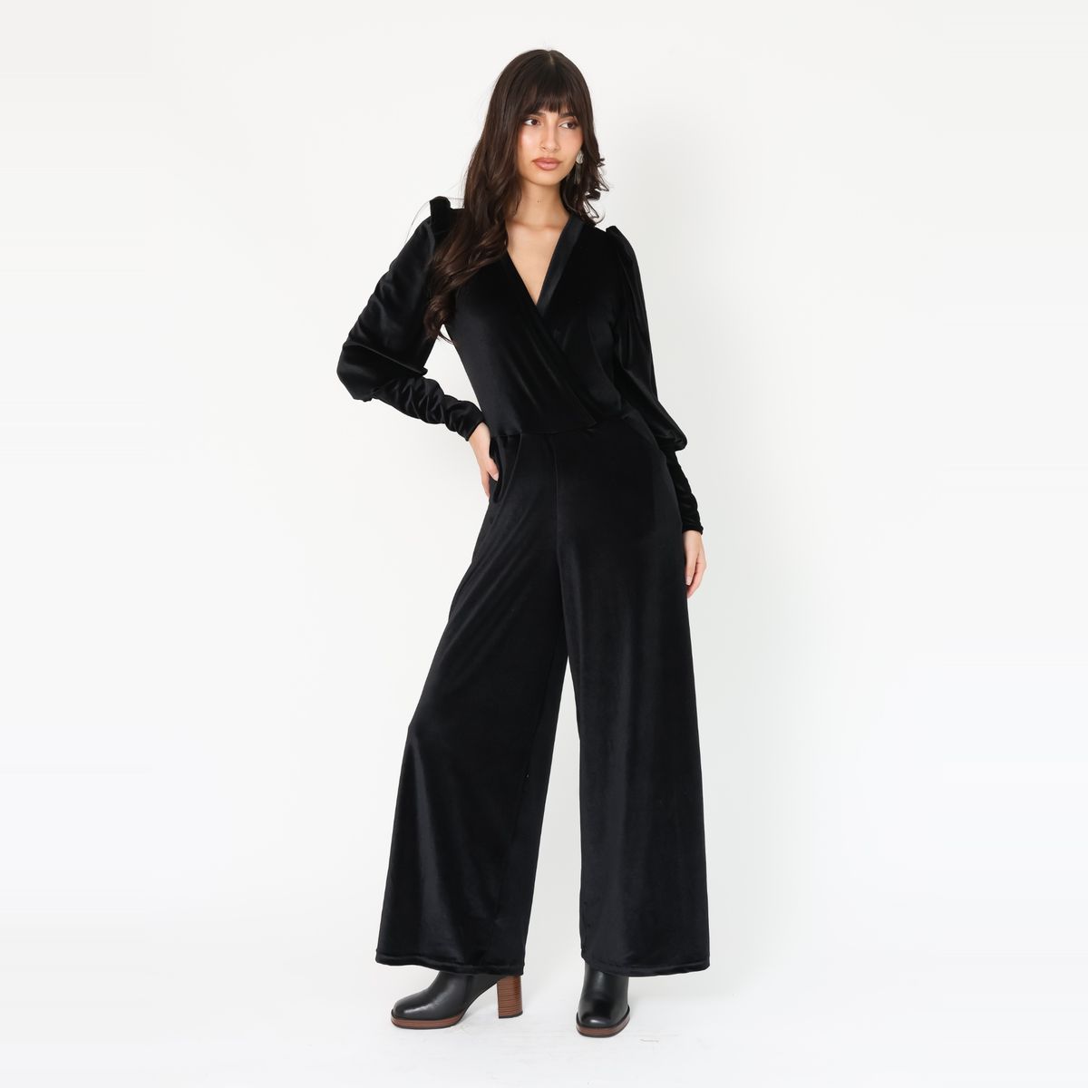 NATALIA SEGUEL - Enterito Mara Negro Terciopelo - Diseño Chileno - Natalia Seguel