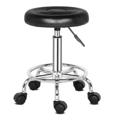GENERICO - Taburete Piso Bar Ajustable Giratorio con Ruedas Silla Multifuncional