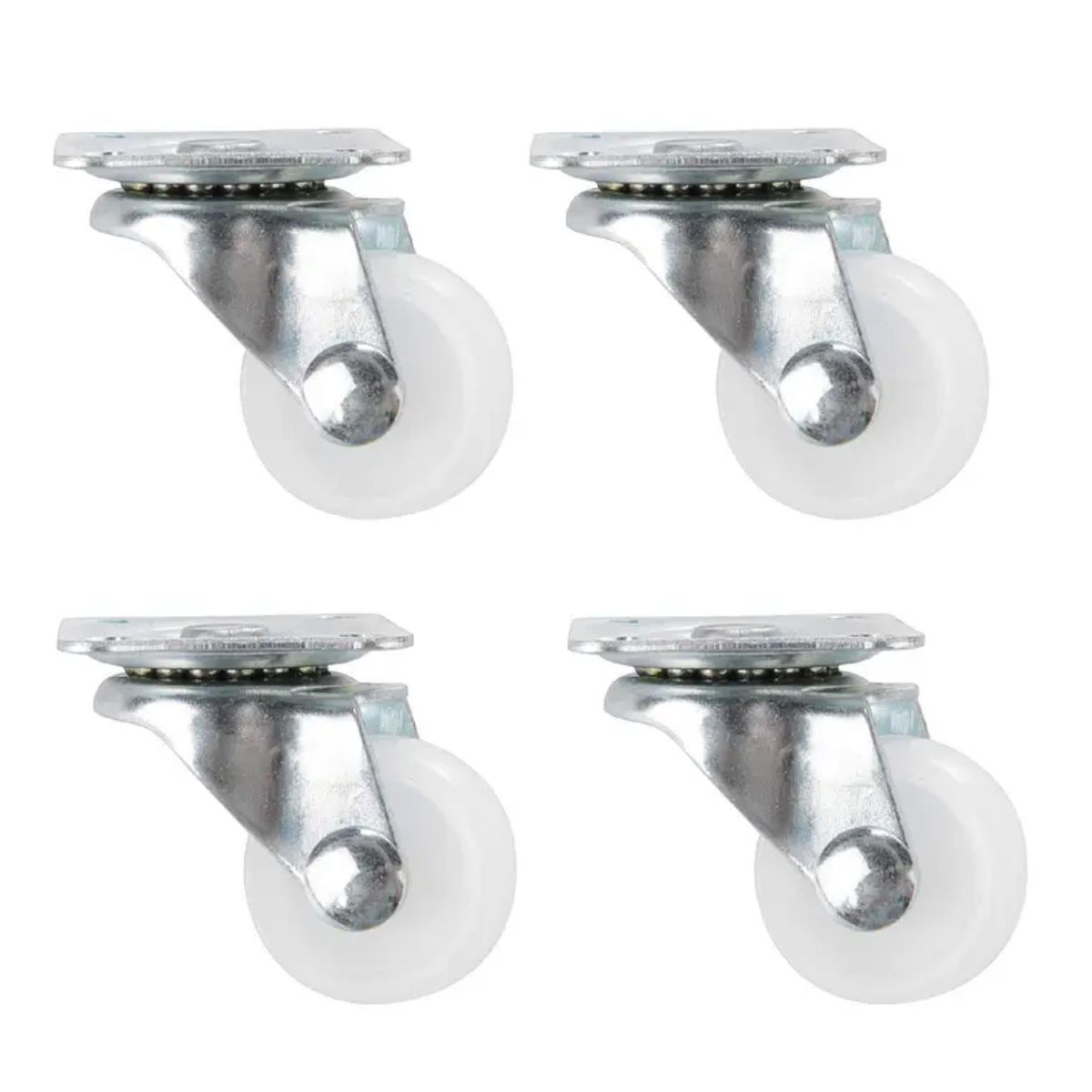 GENERICO - Pack 4 Ruedas Giratorias 2” Sin Freno – Uso Muebles y Carros