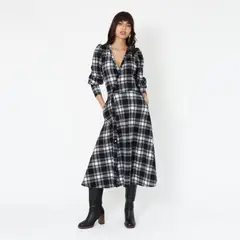 NATALIA SEGUEL - Vestido Mara Negro Cuadrillé - Diseño Chileno -