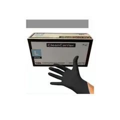 GENERICO - Guantes De Nitrilo Negro Clean Carrier 100un Talla L