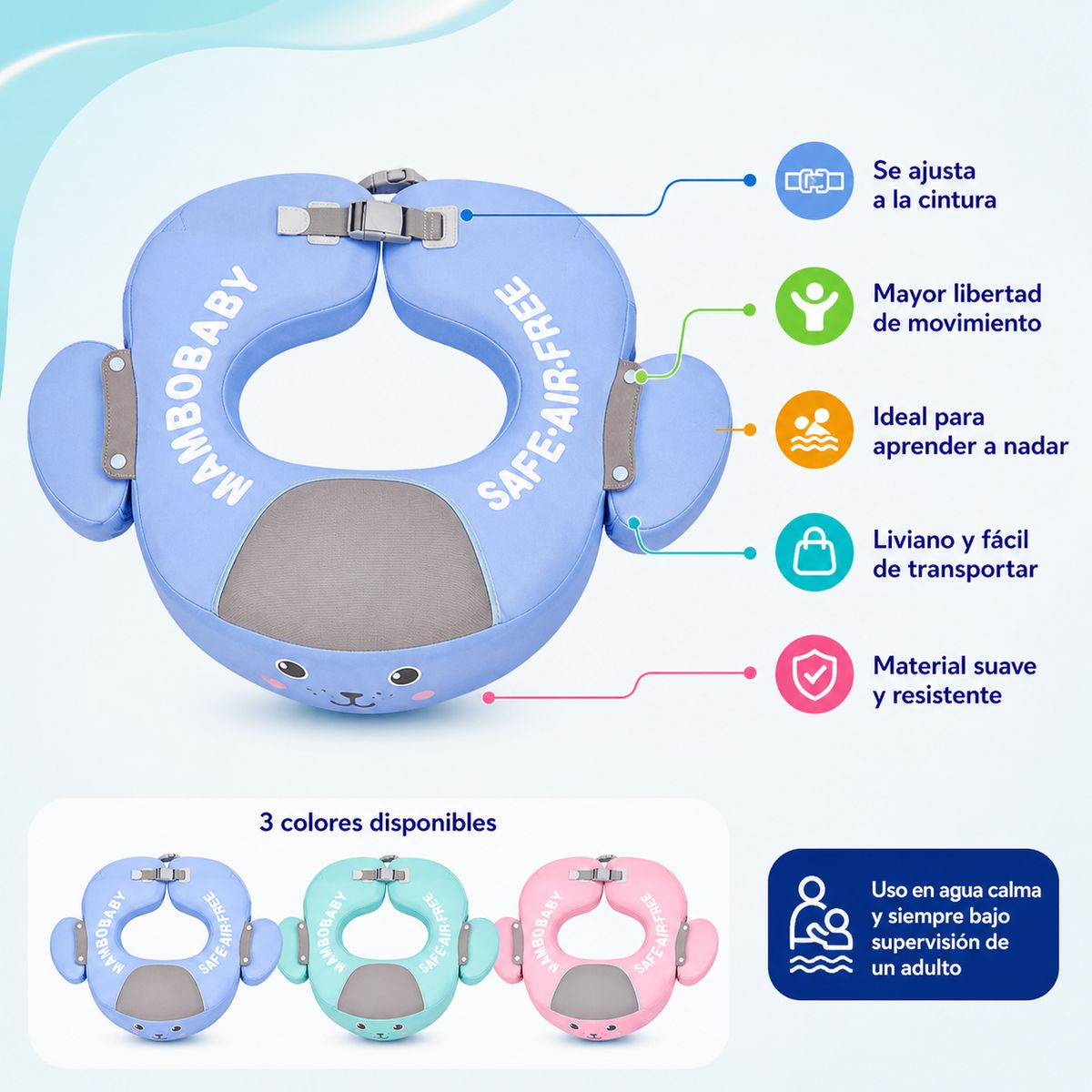 MAMBOBABY - Flotador de Cintura para Ninos Piscina - Mambo Kids