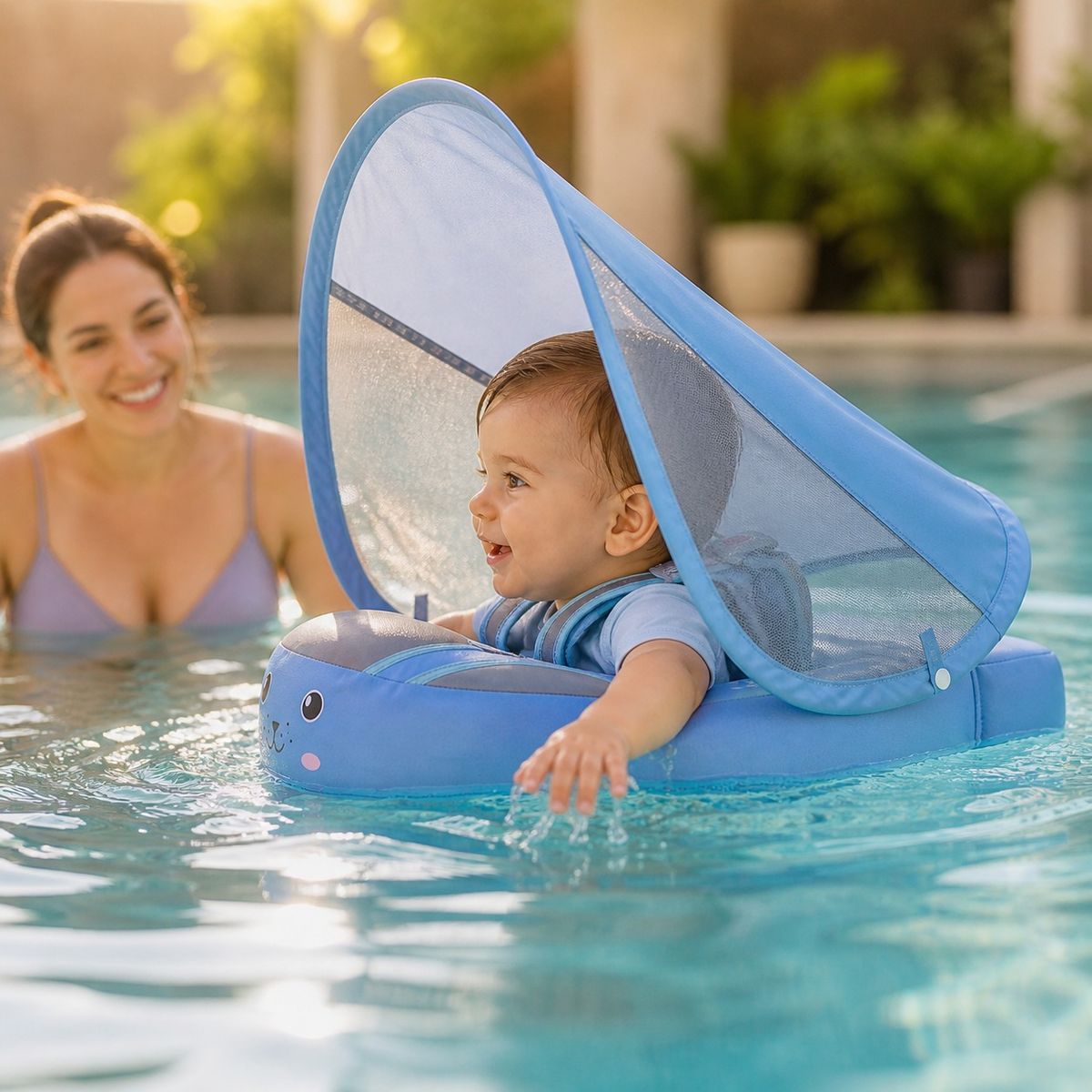 MAMBOBABY - Flotador Pecho con Sombrilla Bebes - Mambo Kids