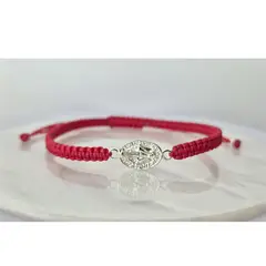 GENERICO - Pulsera Virgen de los rayos de hilo de plata