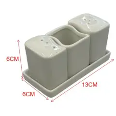 GENERICO - Salero Pimientero Ceramica Organizador Cocina Compacto Hogar