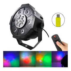 GENERICO - Luces Led Disco Proyector Con Usb Pendrive Parlante