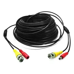 GENERICO - Cable Para Camaras Seguridad Cctv Video Y Poder Bnc 30 Mts