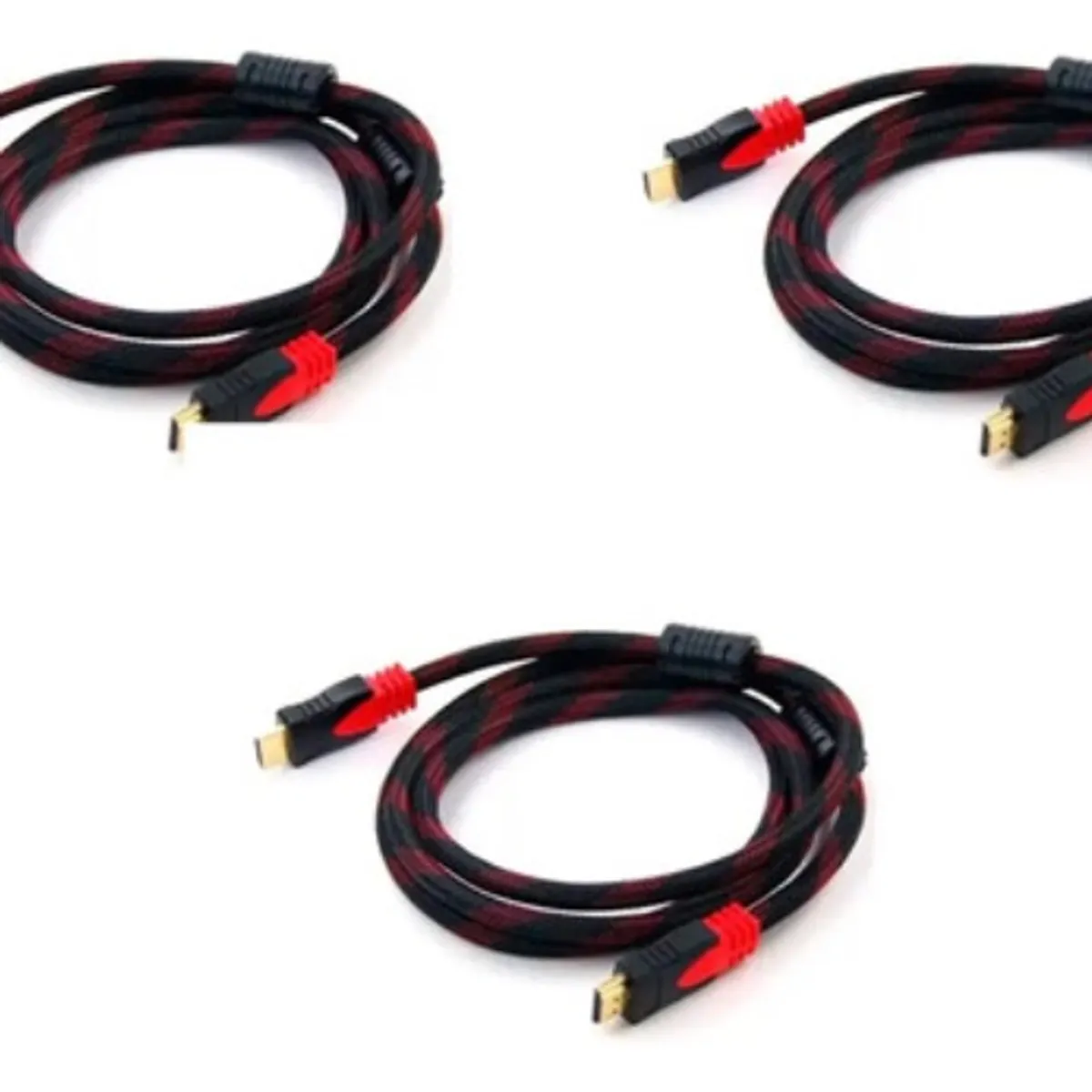 GENERICO - Pack 3 Cable Hdtv 2 Metros Mts Full Hd Blindado Y Enmallado