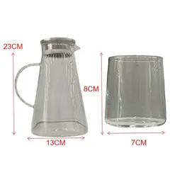 GENERICO - Jarra Vidrio Con Vasos Set Cocina Hogar Elegante Moderno