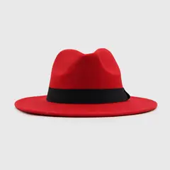 GENERICO - Sombrero vaquero fieltro rojo 0020RJ