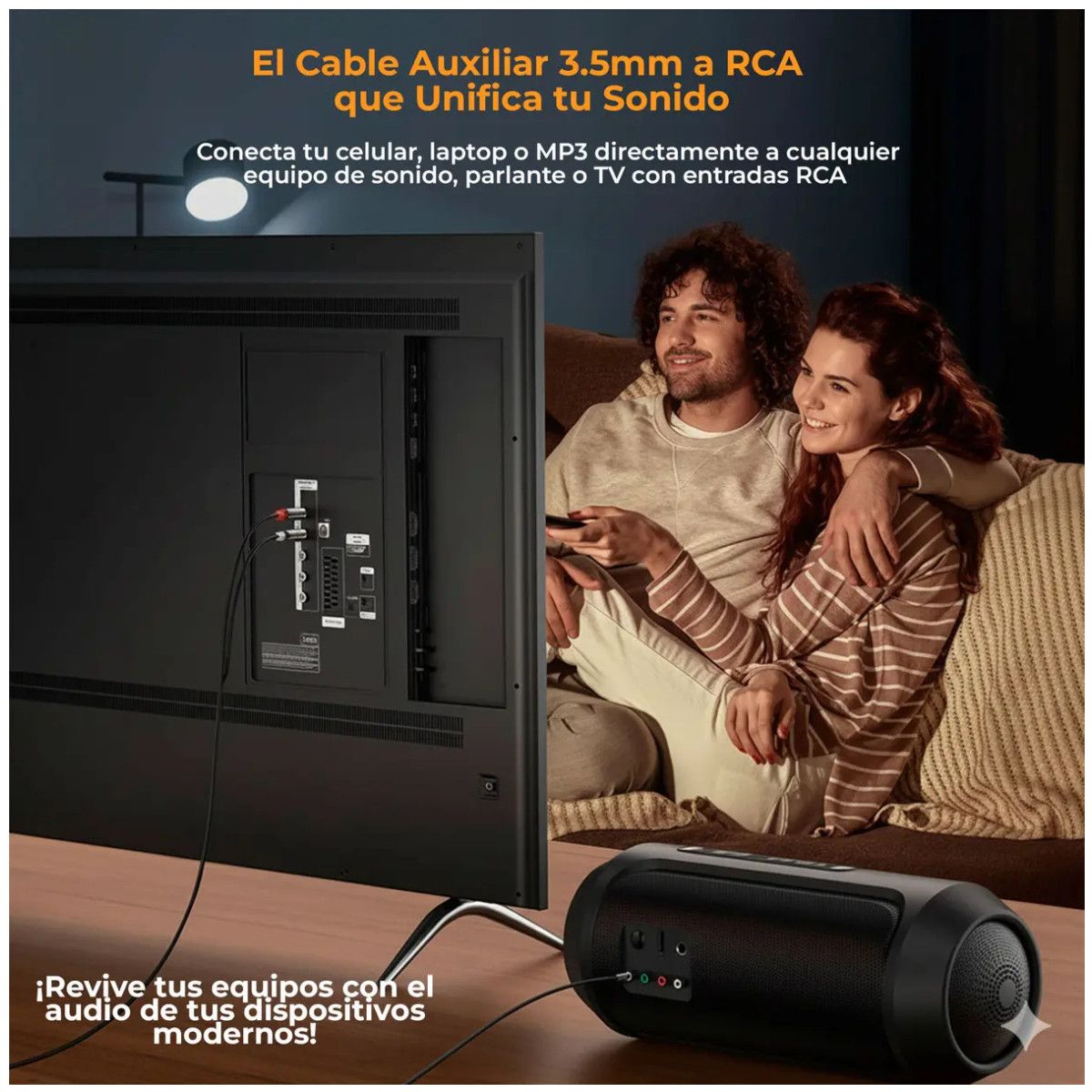 KUANGYE - Cable Audio En Y Plug 6.35mm Trs A 2 Rca Estéreo 1,5 Metros