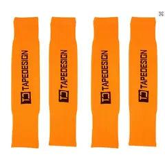 TAPE DESIGN - Medias Cortadas Color Naranjo con logo