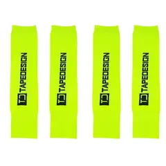 TAPE DESIGN - Medias Cortadas Color Naranjo con logo
