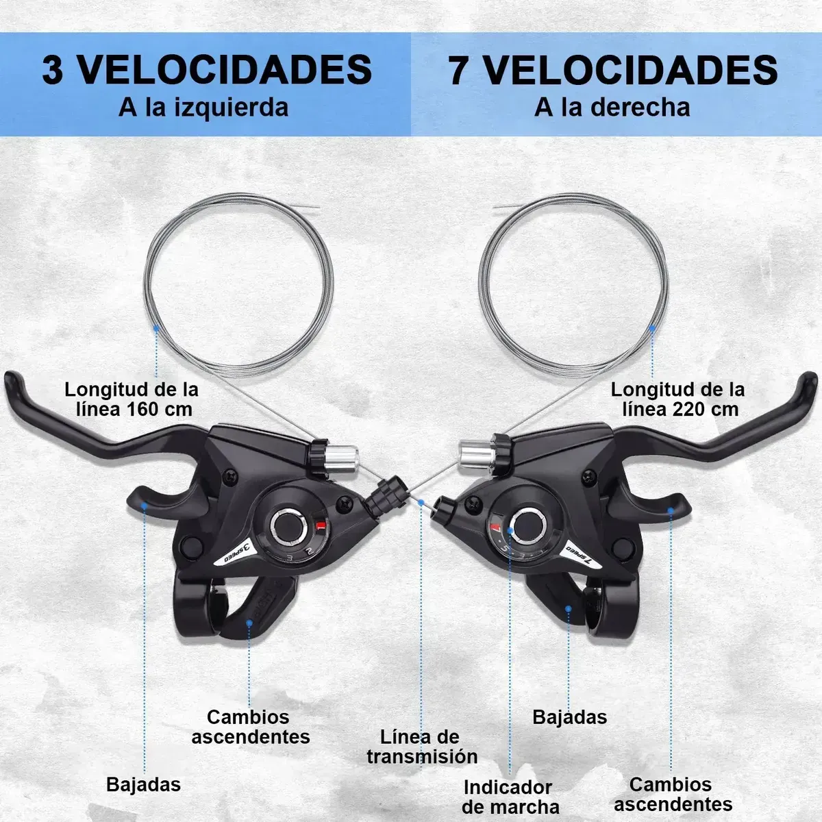KUANGYE - Palancas Velocidades De Cambios De Aleación De Aluminio 3x7