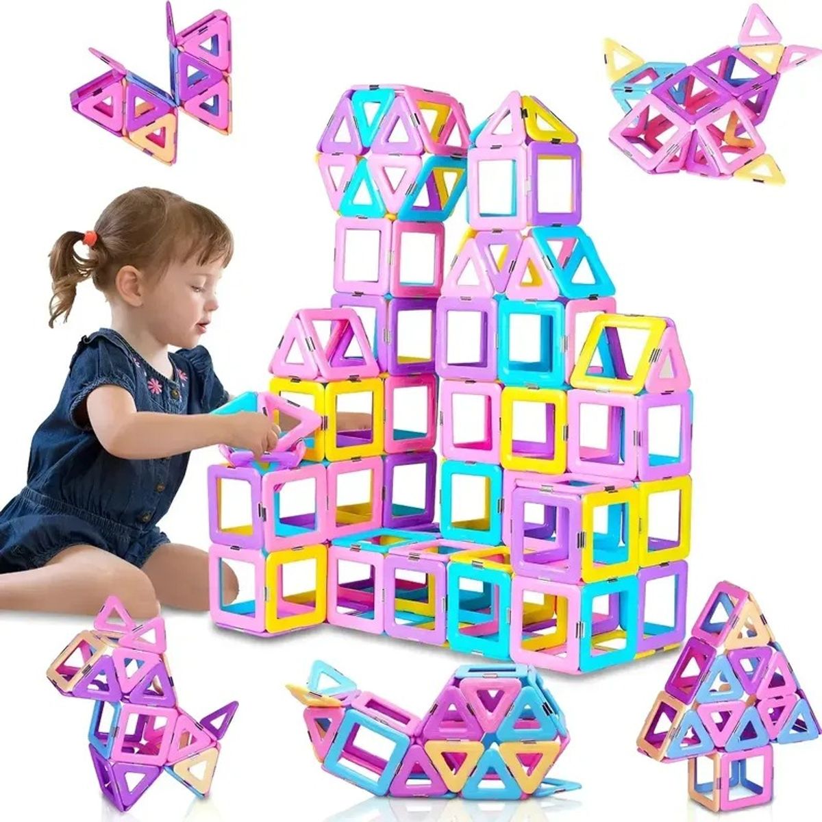 GENERICO - Bloques Magnéticos Construcción Juguetes Niños Imán 40pcs