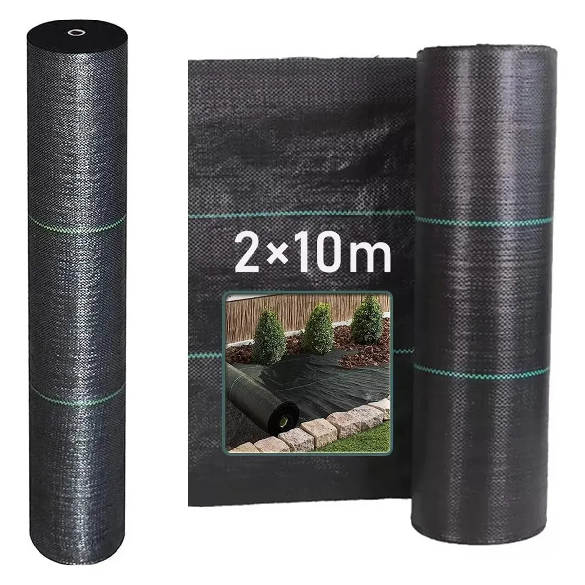 GENERICO - Malla Antihierbas,tela Geotextil Control De Maleza,2x10m