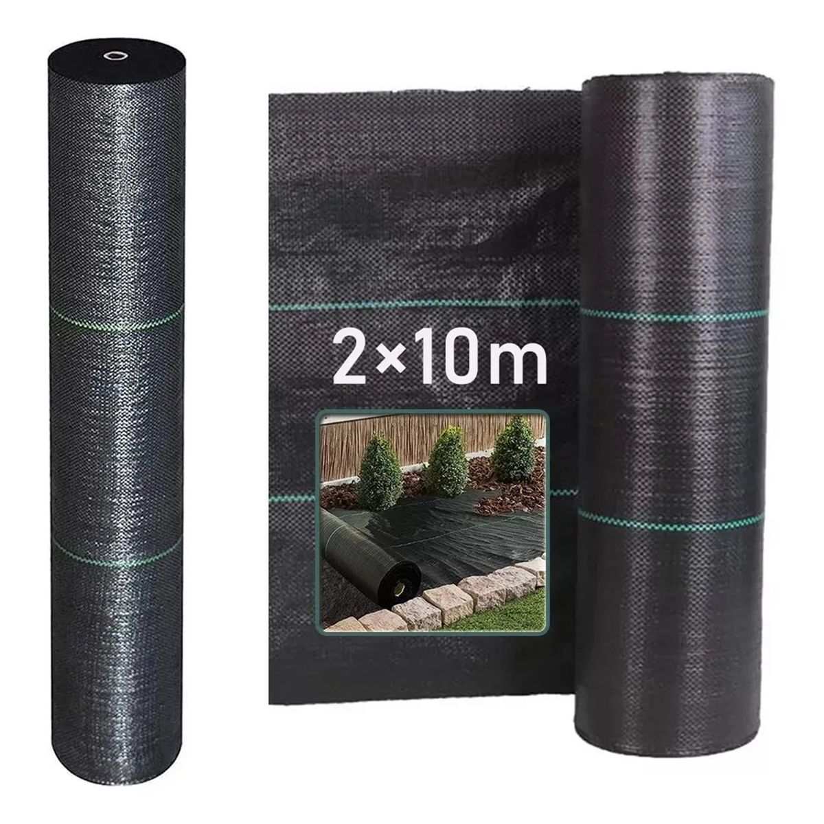 GENERICO - Malla Antihierbas,tela Geotextil Control De Maleza,2x10m