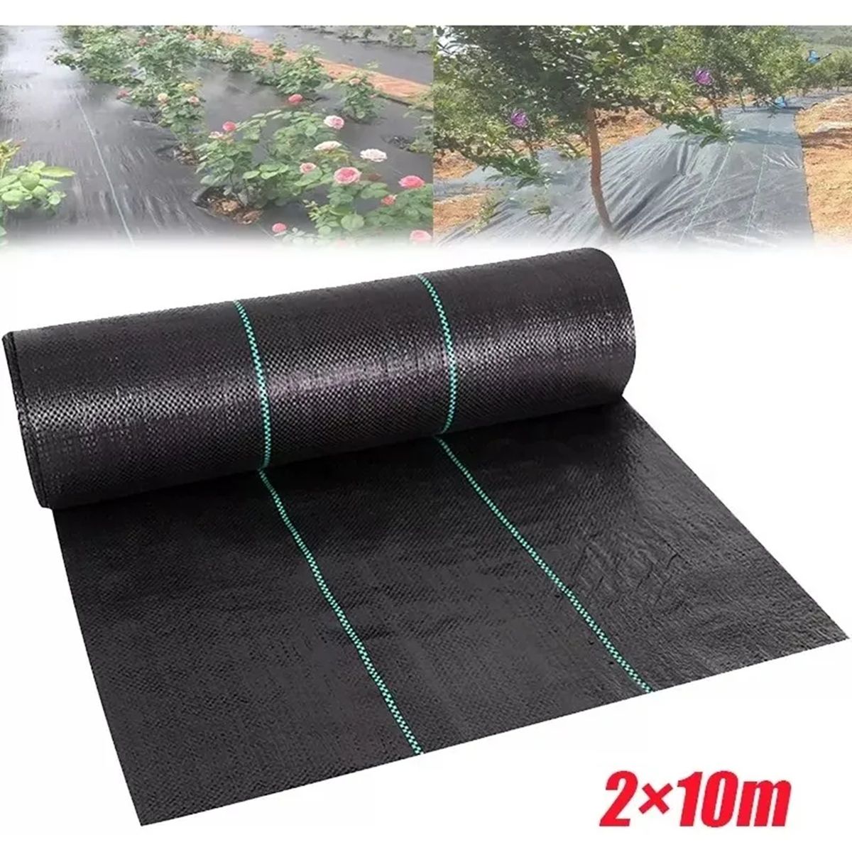 GENERICO - Malla Antihierbas,tela Geotextil Control De Maleza,2x10m