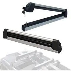 KUANGYE - Barras Portaequipaje Universal 78Cm de Aluminio para Techo 6 Pares Esquís O 4 Snow Board