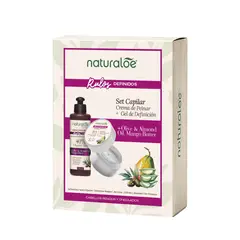 NATURALOE - Estuche Rulos Definidos Gel + Crema Peinar