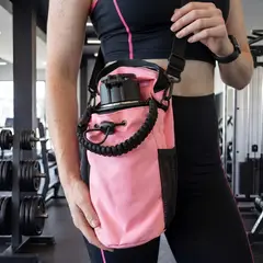 GENERICO - KIT BOLSO MAGNETICO ROSA + BOTELLA TERMICA 1 LT