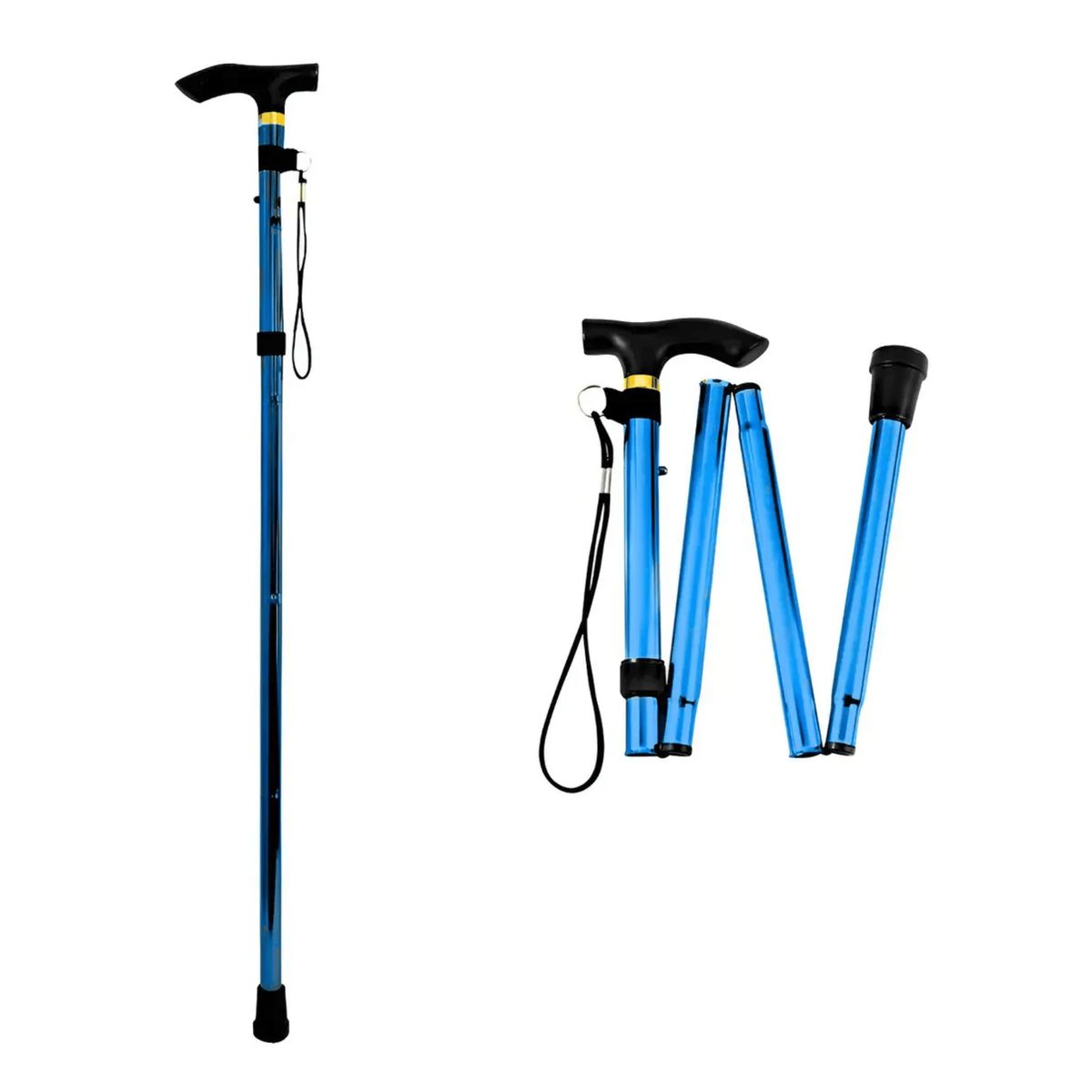 GENERICO - Baston Ortopedico Plegable Baston Apoyo Baston 85-95cm Color Azul