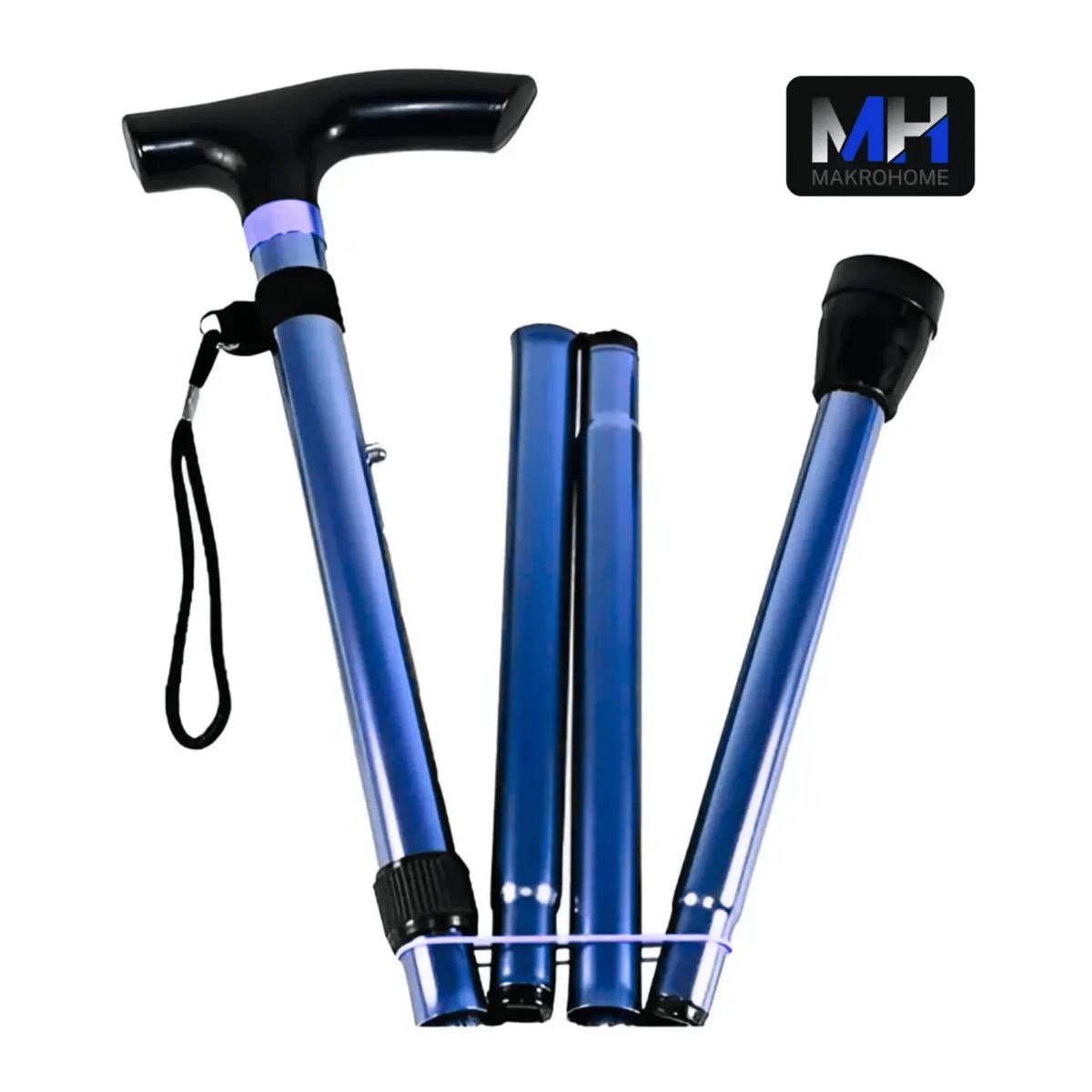 GENERICO - Baston Ortopedico Plegable Baston Apoyo Baston 85-95cm Color Azul