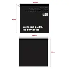 GENERICO - Bolsa Compostable Tipo Courier 60x60 Cm, 250 Unidades