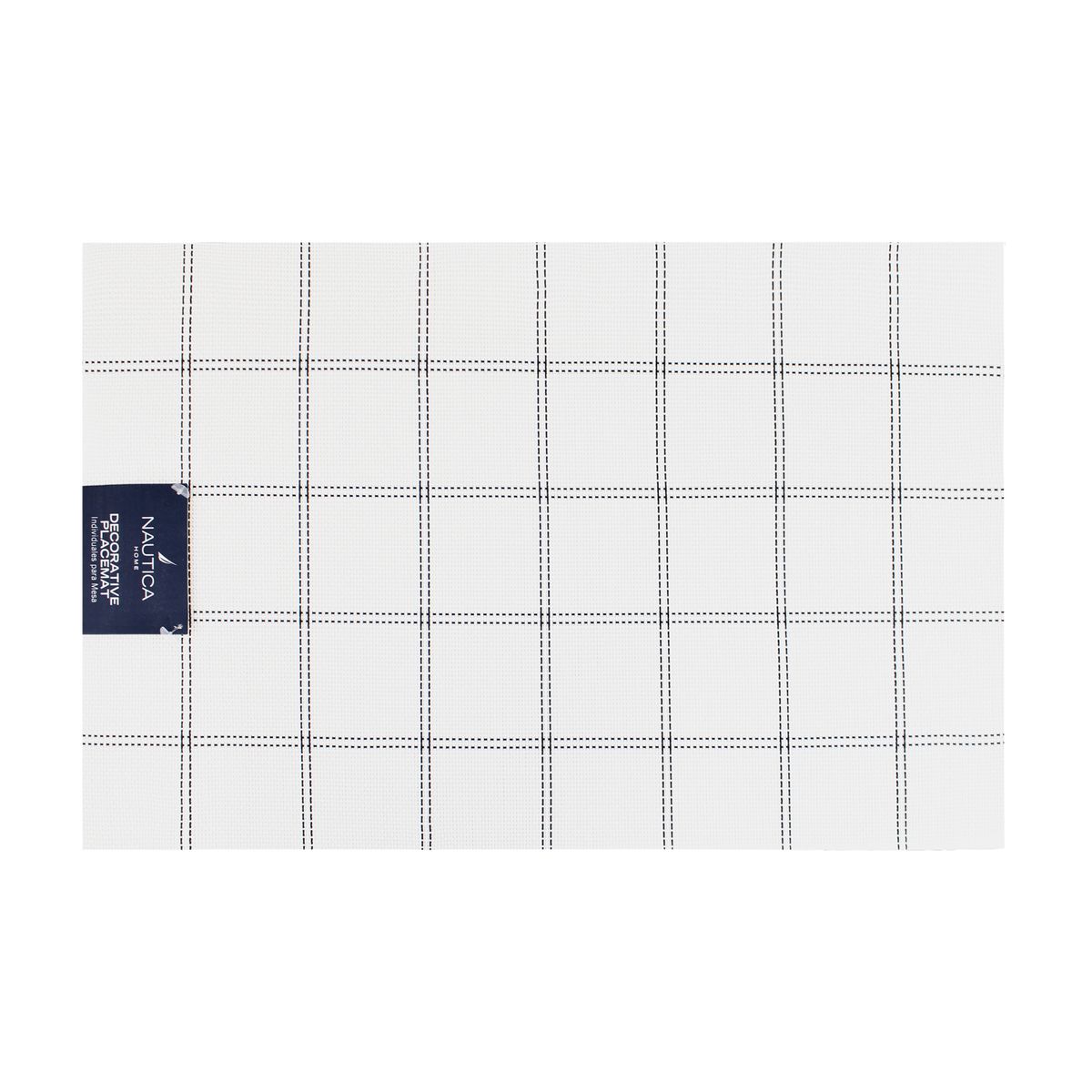 NAUTICA - Pack 6 Individuales de mesa Nautica Home 45x30cm blanco a cuadros