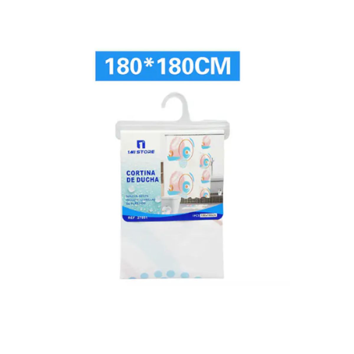 GENERICO - Cortina de Baño Anti-Hongos Impermeable - Diseño Elegante y Duradero
