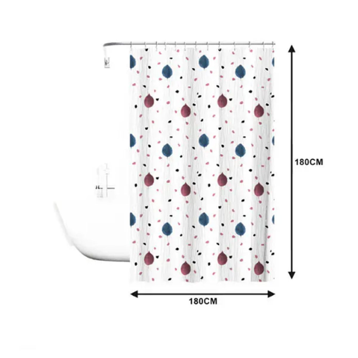 GENERICO - Cortina de Baño Anti-Hongos Impermeable - Diseño Elegante y Duradero