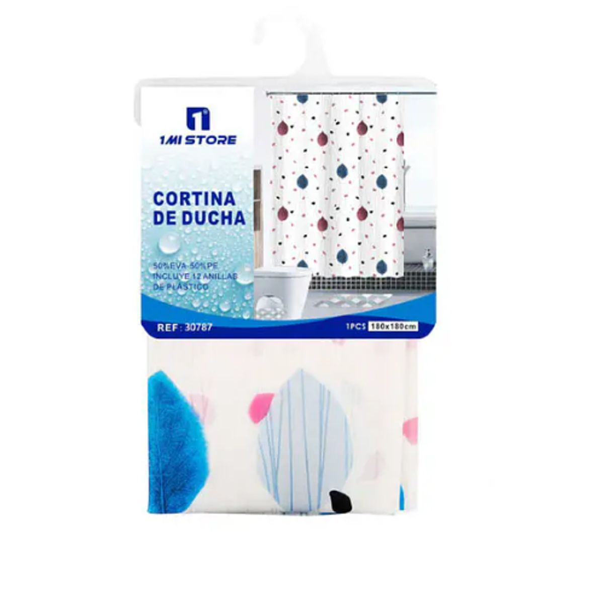 GENERICO - Cortina de Baño Anti-Hongos Impermeable - Diseño Elegante y Duradero
