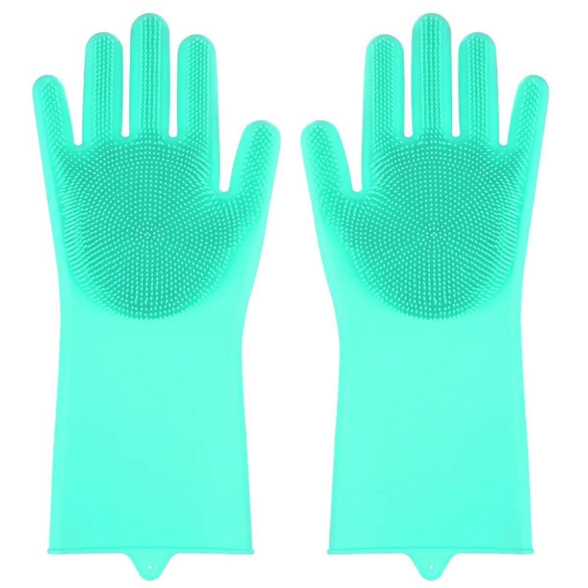 GENERICO - Guantes de silicona con cerdas de limpieza integradas para lavaplatos