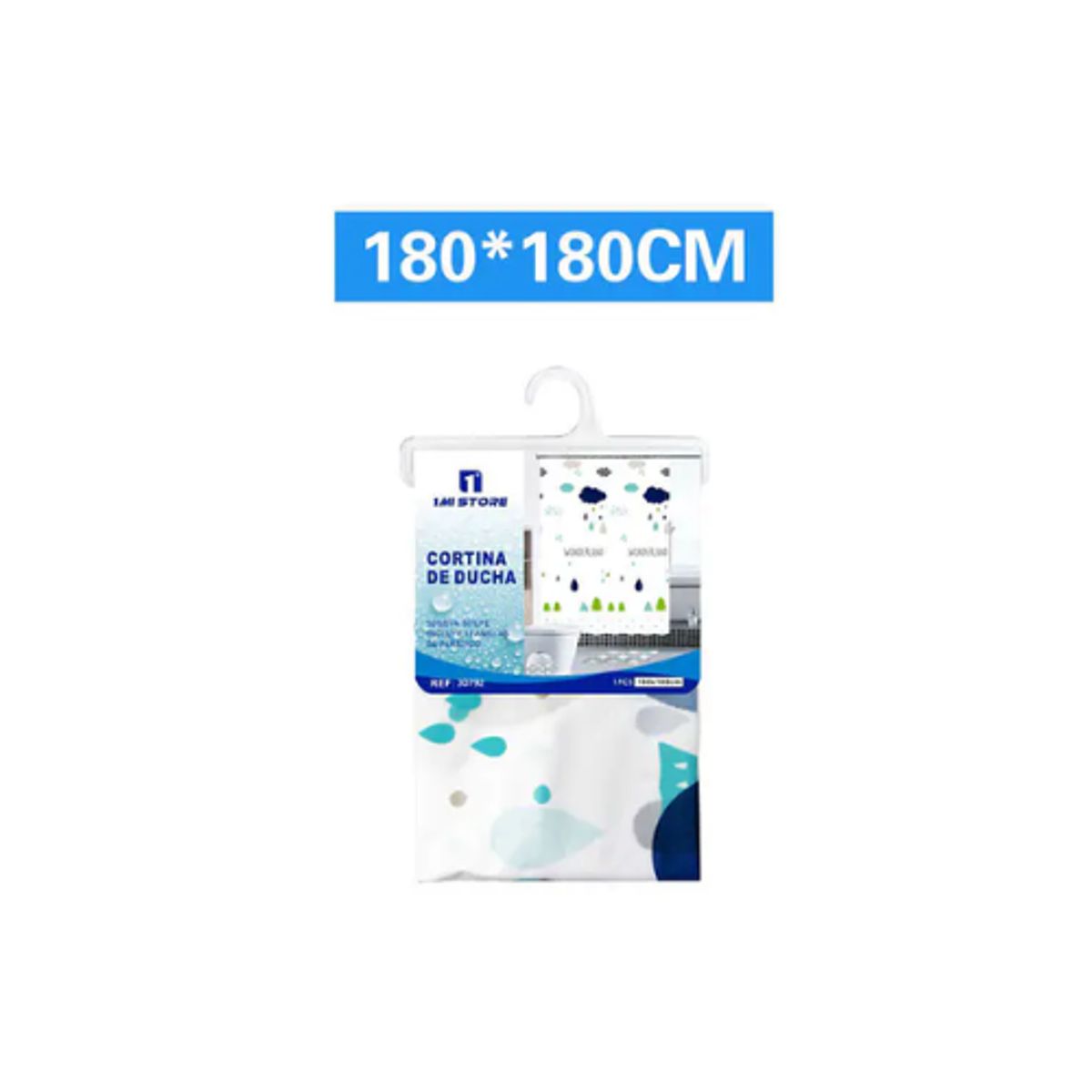 GENERICO - Cortina de Baño Anti-Hongos Impermeable - Diseño Elegante y Duradero