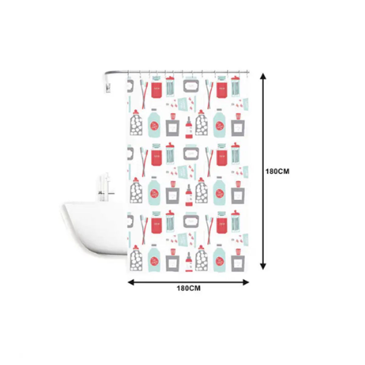 GENERICO - Cortina de Baño Anti-Hongos Impermeable - Diseño Elegante y Duradero