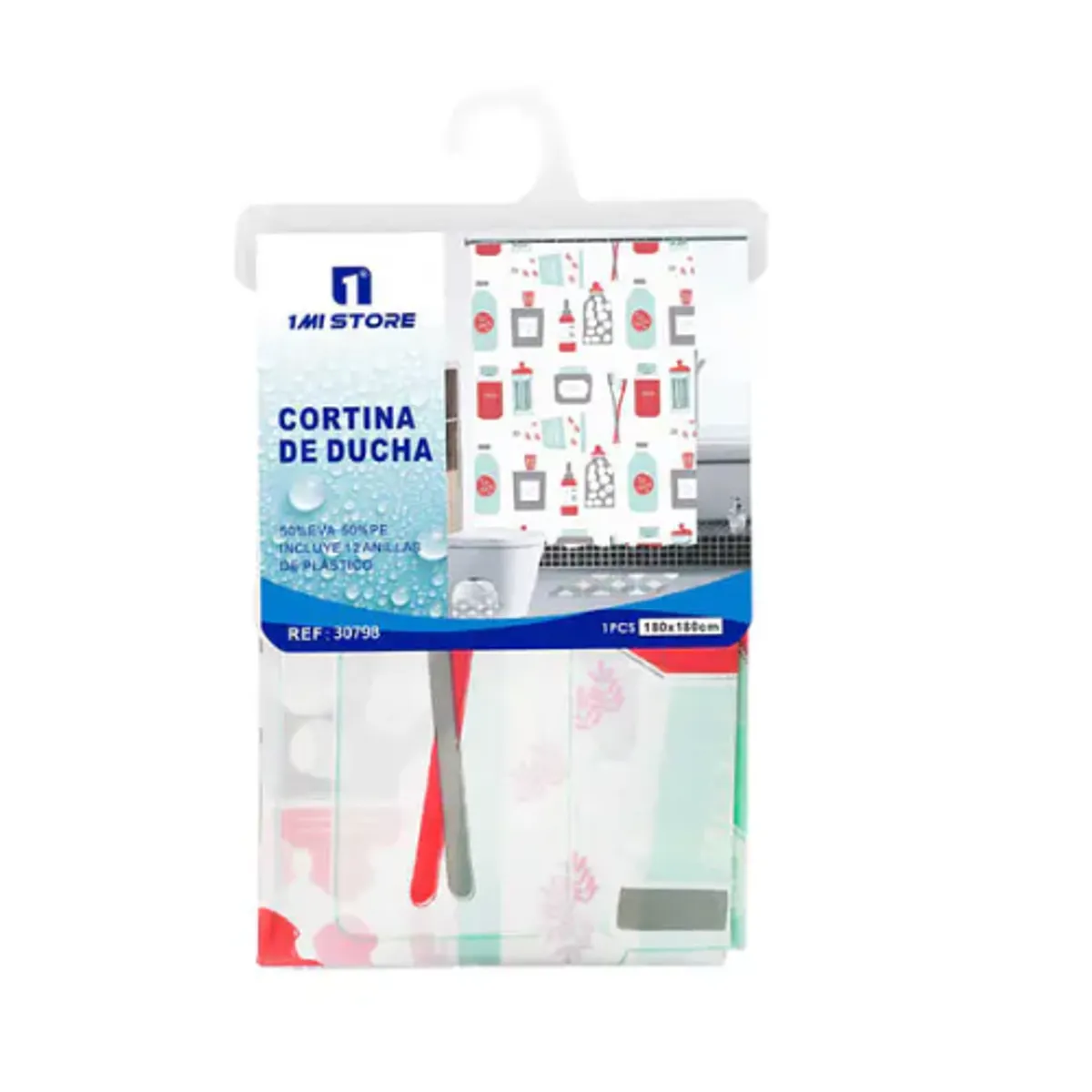 GENERICO - Cortina de Baño Anti-Hongos Impermeable - Diseño Elegante y Duradero