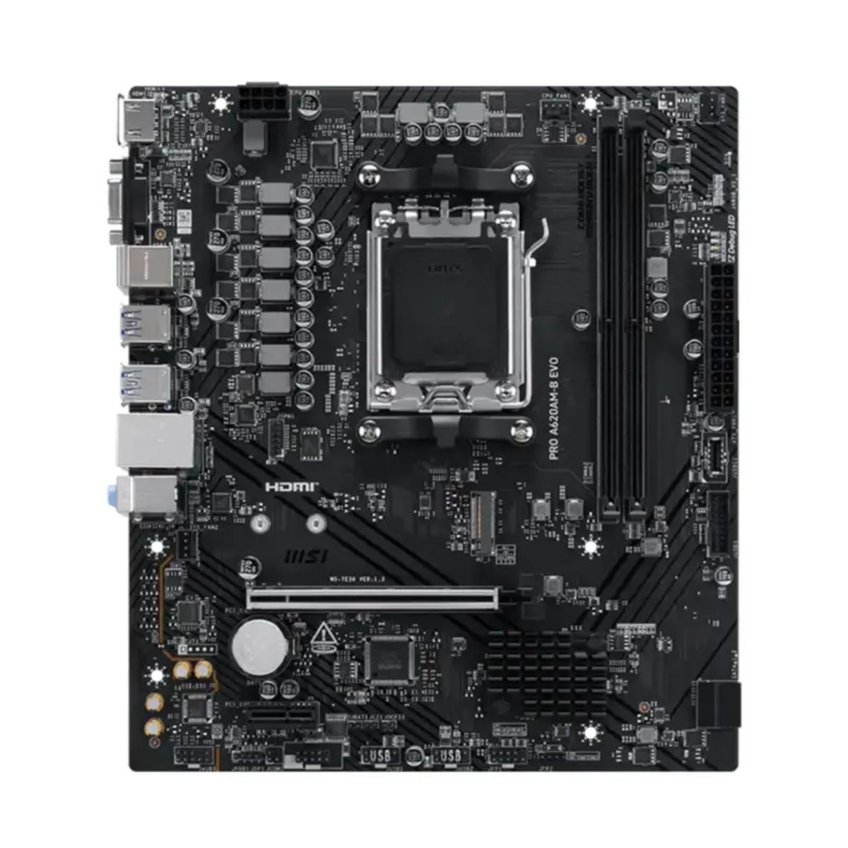 MSI - Placa Madre MSI PRO A620AM-B EVO AM5 DDR5, M.2, mATX