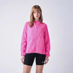 NEW BALANCE - Cortavientos Running Mujer Hooded Rosada