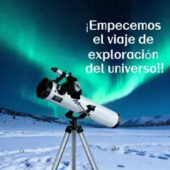 GENERICO - Telescopio Astronómico F70076 Diam: 76 mm distancia Focal: 700 mm. Lentes con recubrimiento