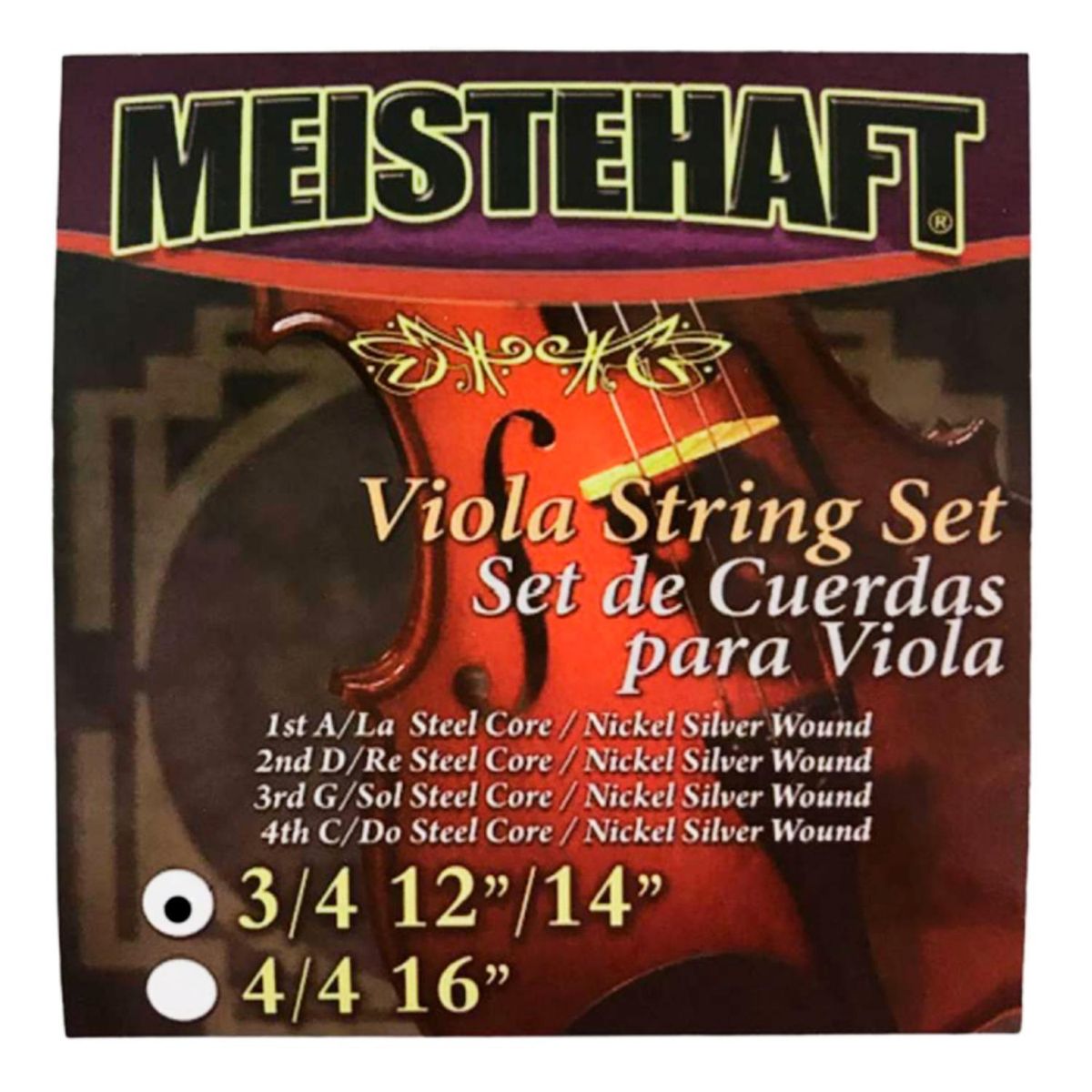 MEISTEHAFT - Set de Cuerdas Viola 34 Meistehaft A904