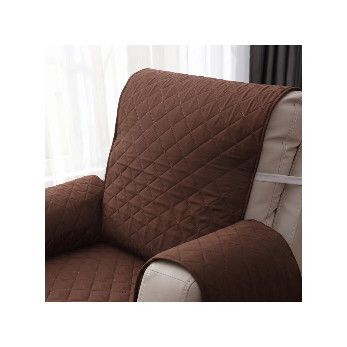 GENERICO - Funda Protectora Acolchada para Sillón 1 Cuerpo Reversible y Lavable