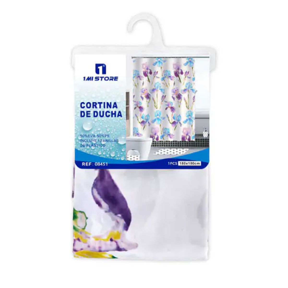 GENERICO - Cortina de Baño Anti-Hongos Impermeable - Diseño Elegante y Duradero