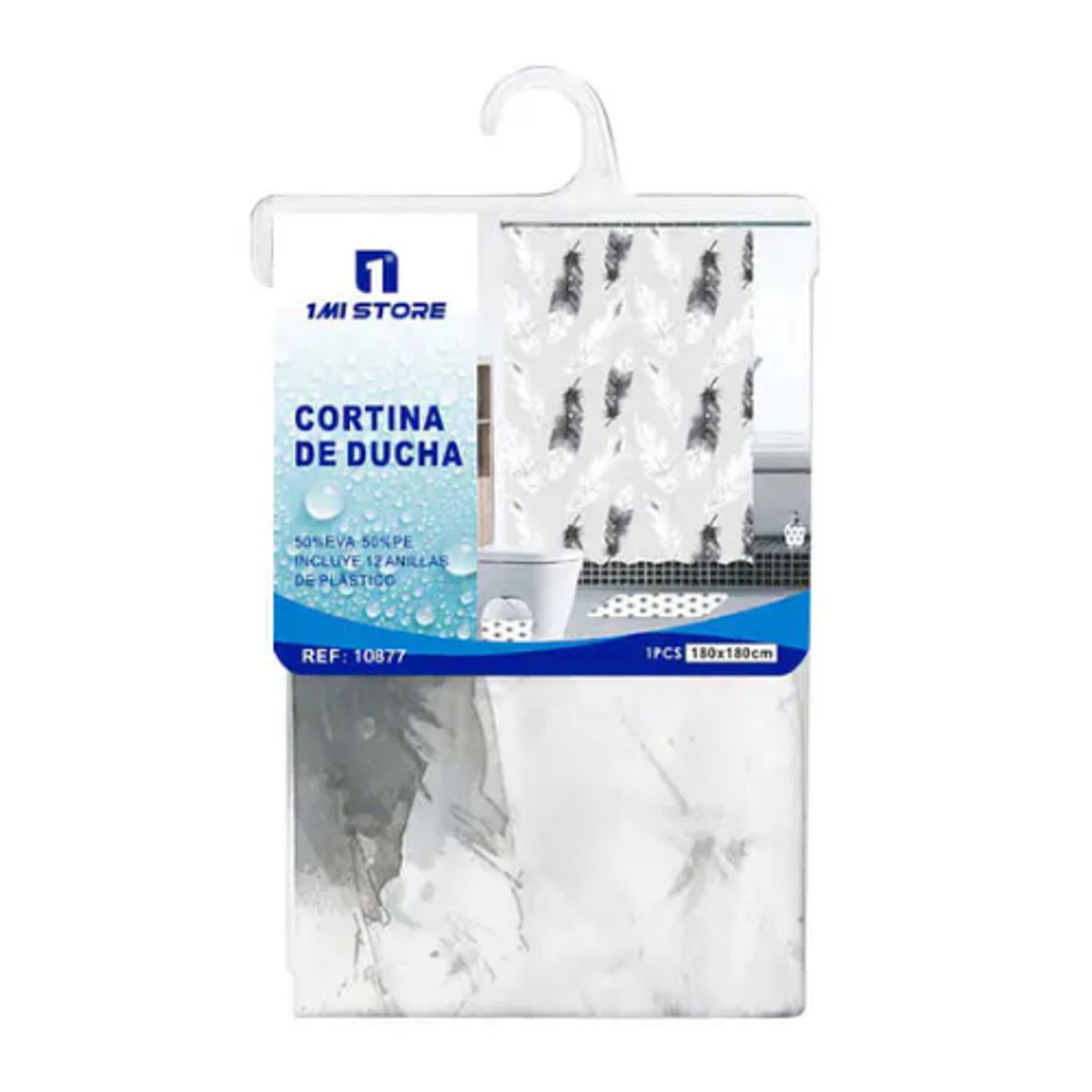 GENERICO - Cortina de Baño Anti-Hongos Impermeable - Diseño Elegante y Duradero