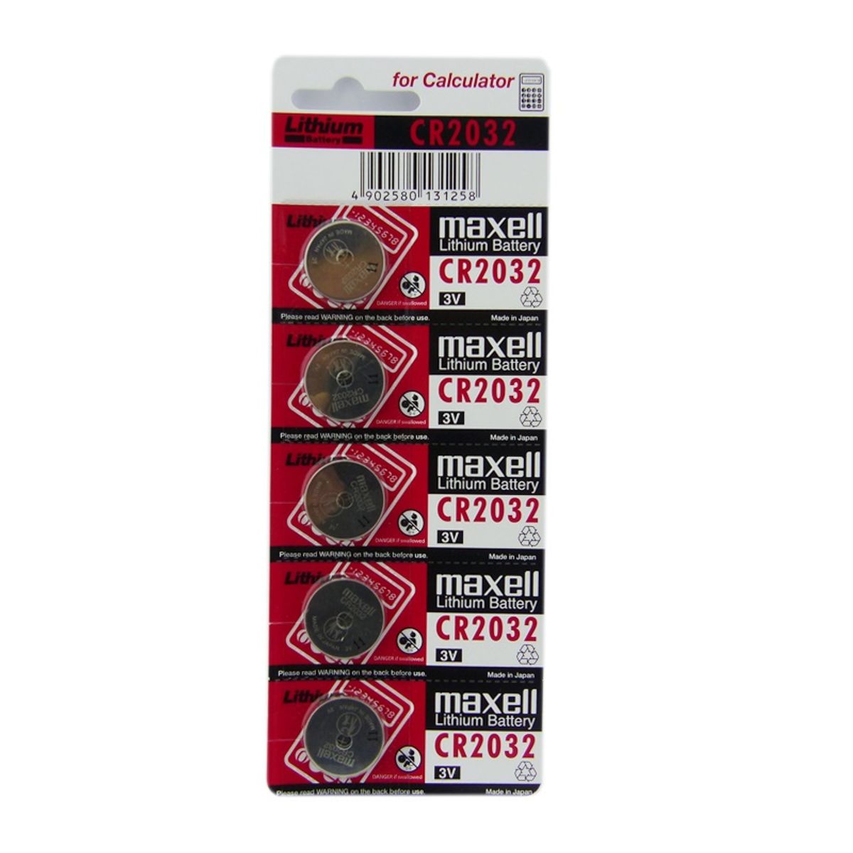 MAXELL - Pack 5 Pilas Cr2032 tipo Boton Maxcell Dl/ cr 2032 3v