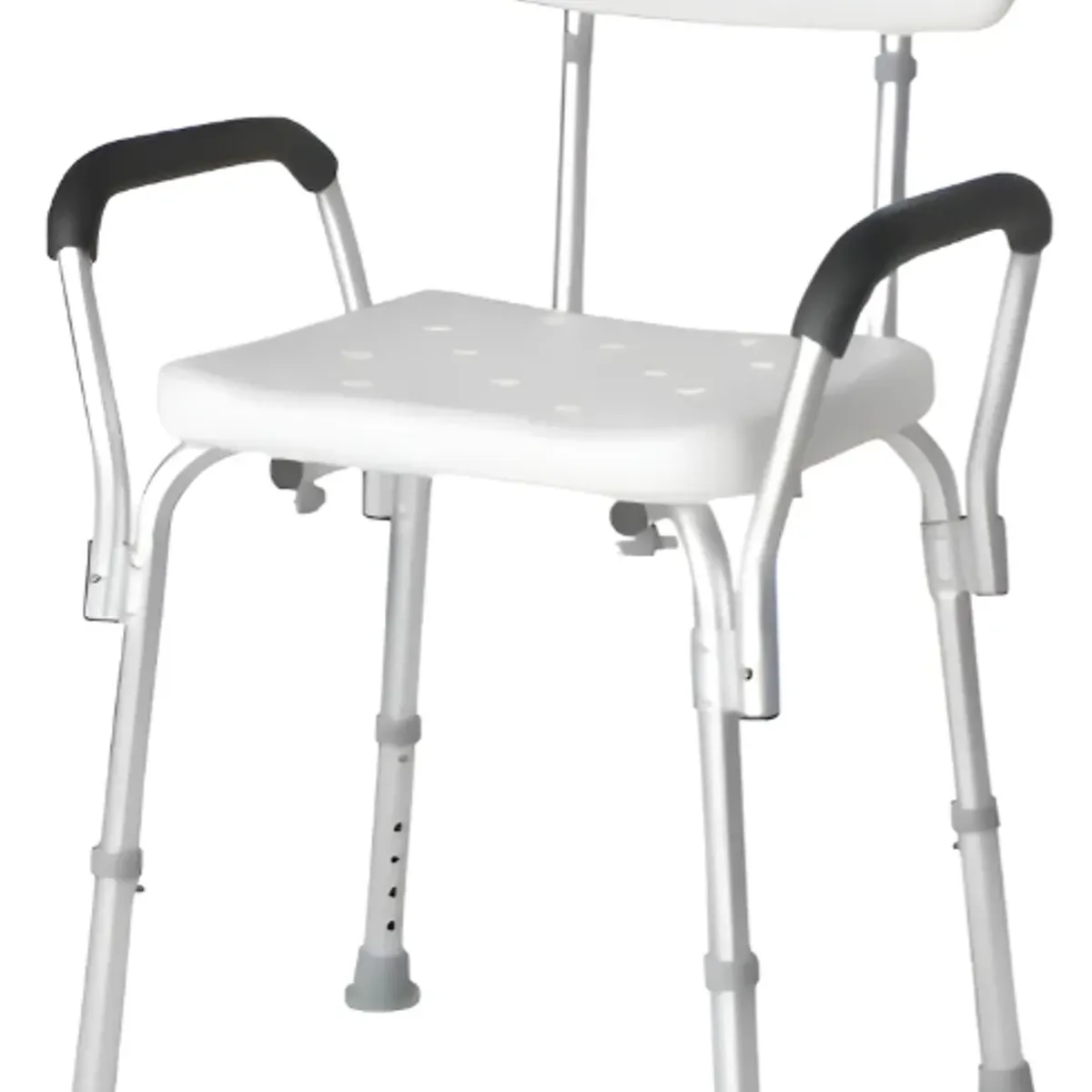 GENERICO - Silla de Ducha para Baño 180kg con drenaje Acero Inoxidable