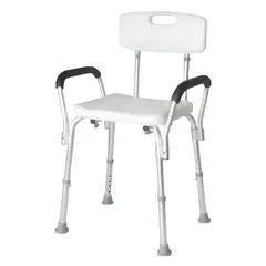 GENERICO - Silla de Ducha para Baño 180kg con drenaje Acero Inoxidable