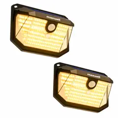 MAXWELL - Foco Lampara Solar LED Exterior con Sensor Set de 2