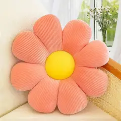 GENERICO - Cojín Flor Margarita Plush Suave Asiento, color Rosado 38 x 38 cm