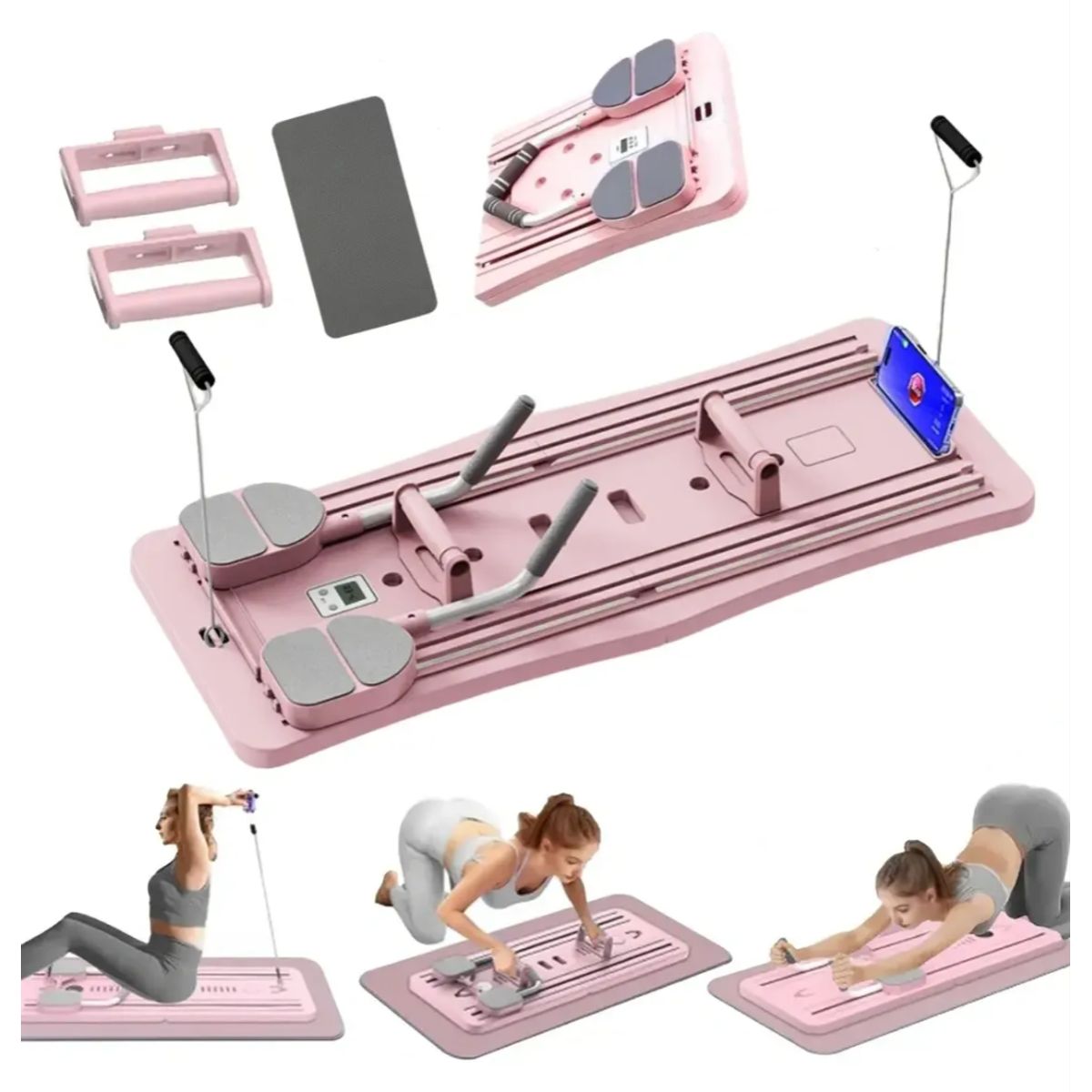 GENERICO - Tabla De Entrenamiento Fitness Multifuncional 6 En 1 ROSA